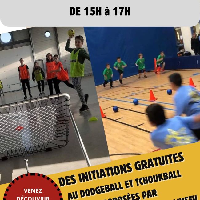 Mercredi 28 février 2024 : initiation gratuite au dodgeball et au tchoukball
